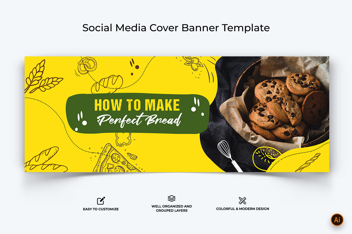 Food and Restaurant Facebook Cover Banner Design-19