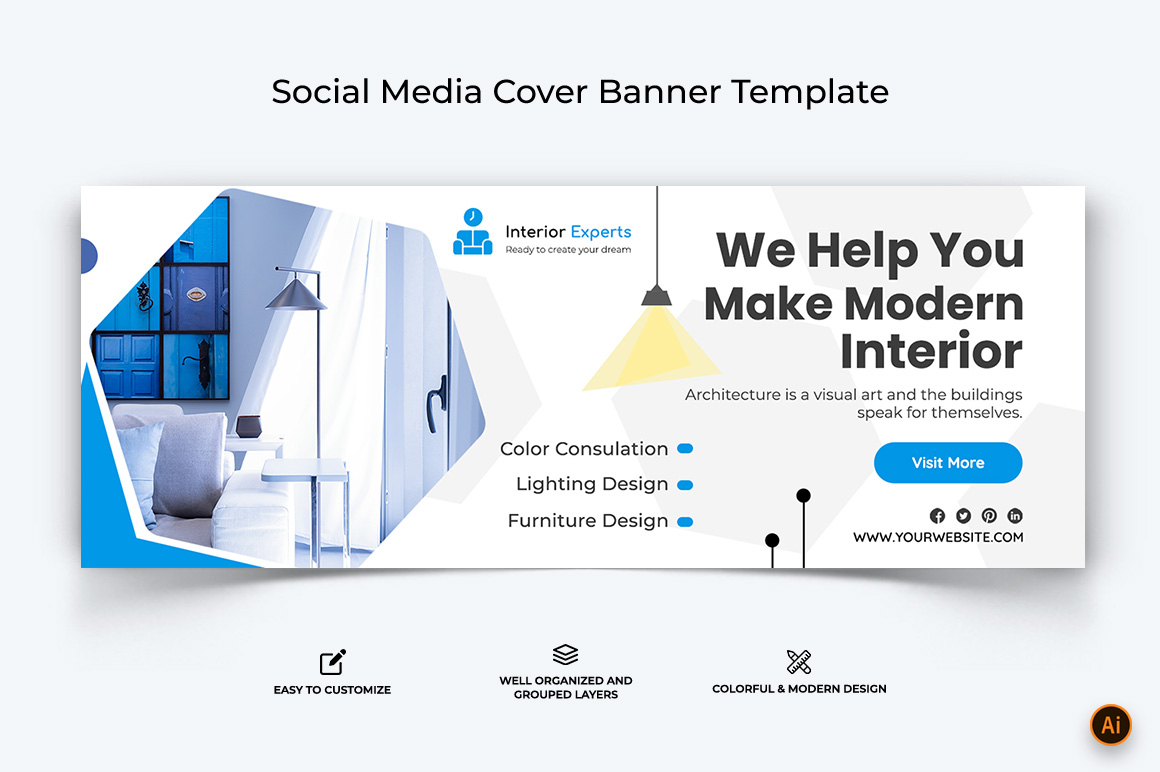 Interior Minimal Facebook Cover Banner Design-11