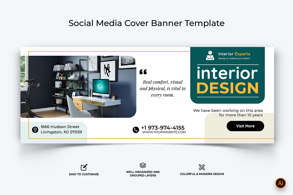 Interior Minimal Facebook Cover Banner Design-17