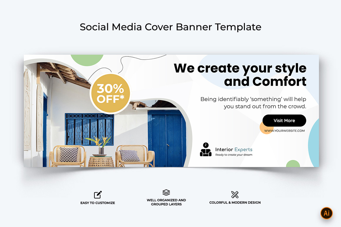 Interior Minimal Facebook Cover Banner Design-18