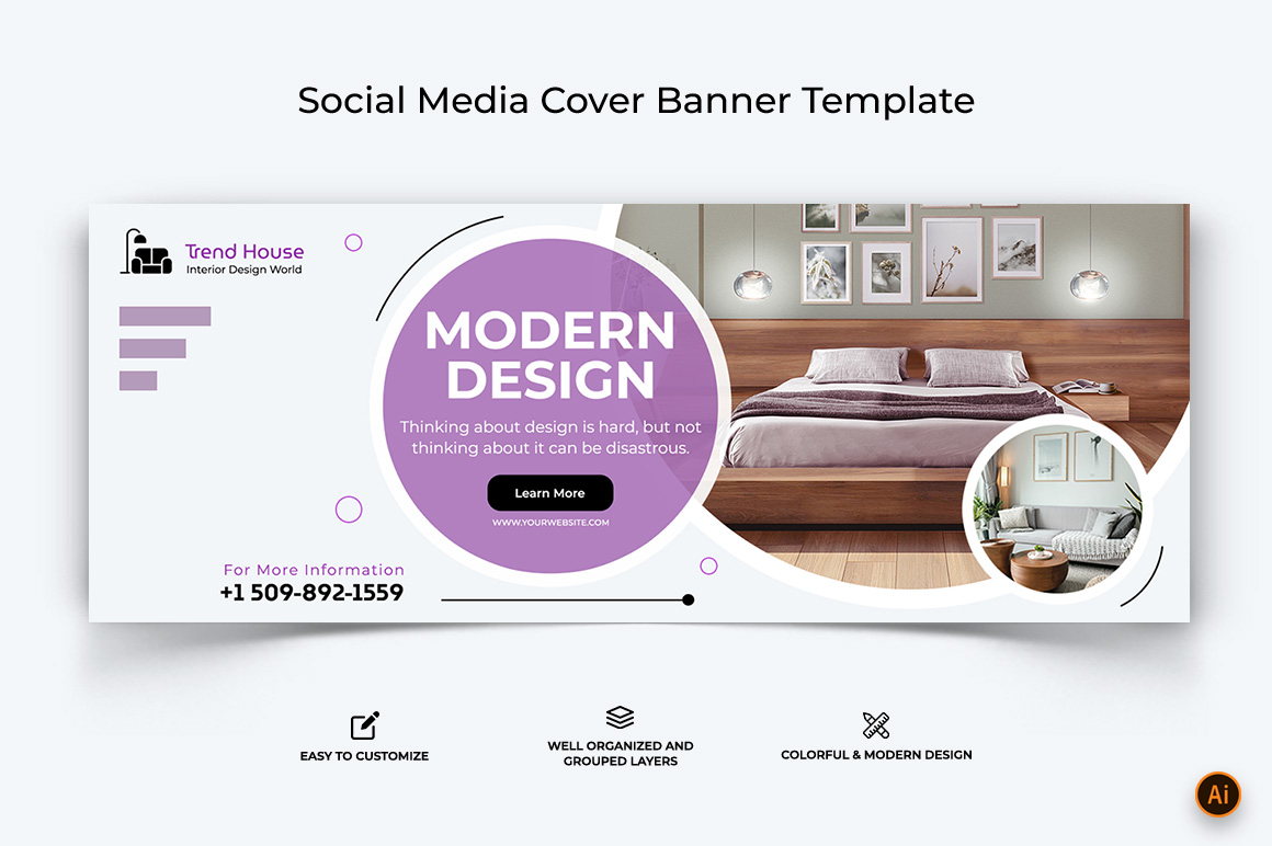 Interior Minimal Facebook Cover Banner Design-20