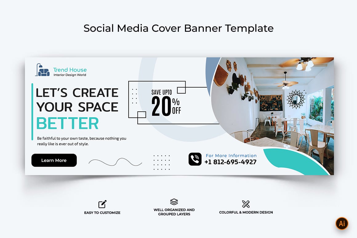 Interior Minimal Facebook Cover Banner Design-21