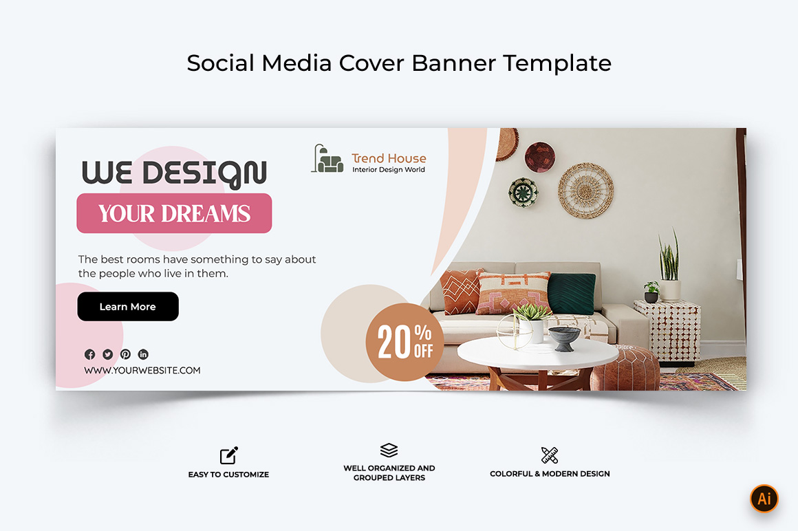 Interior Minimal Facebook Cover Banner Design-22