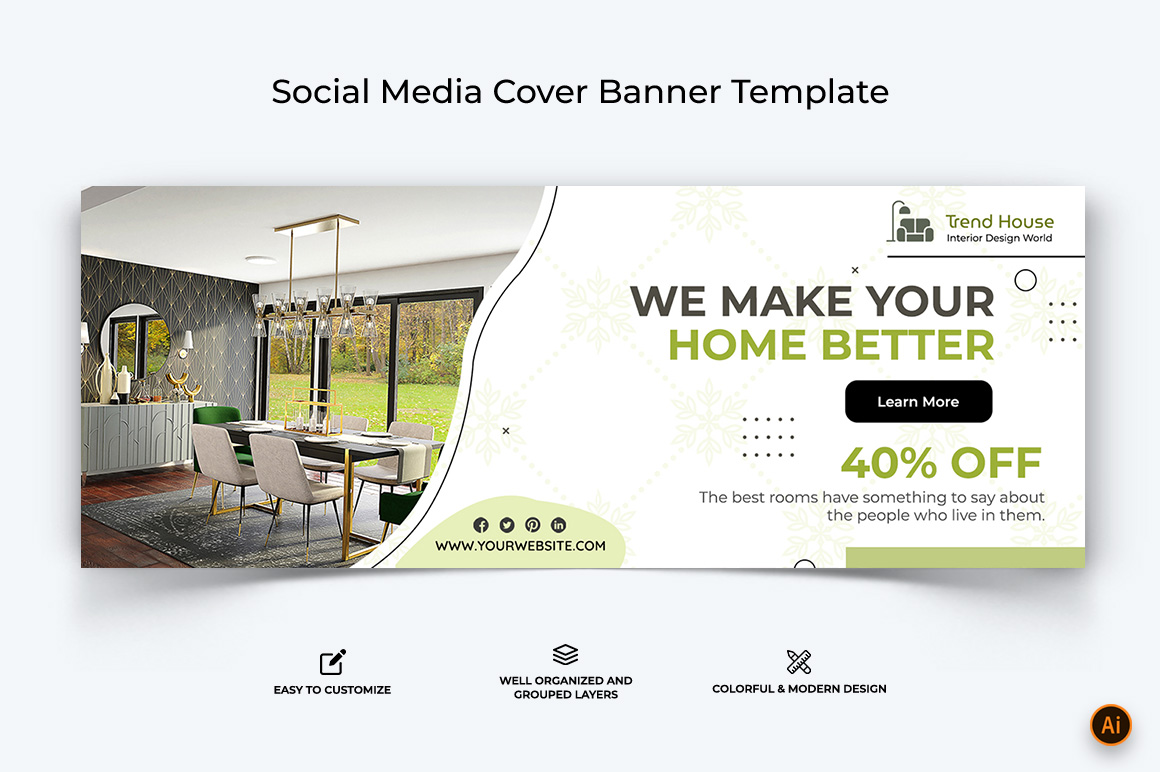 Interior Minimal Facebook Cover Banner Design-23