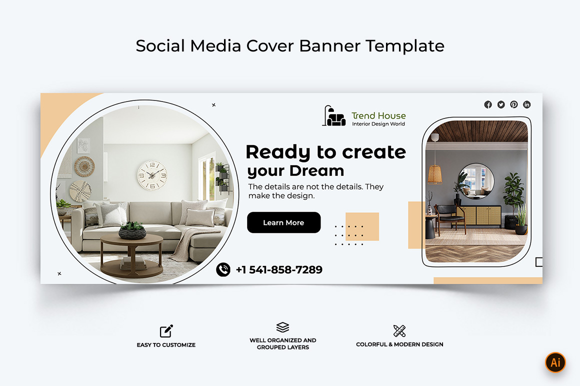 Interior Minimal Facebook Cover Banner Design-26