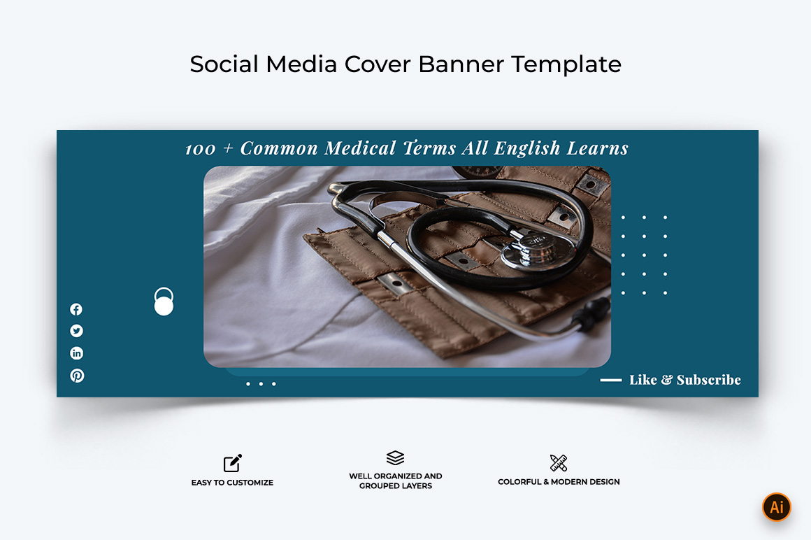 Medical and Hospital Facebook Cover Banner Design-04