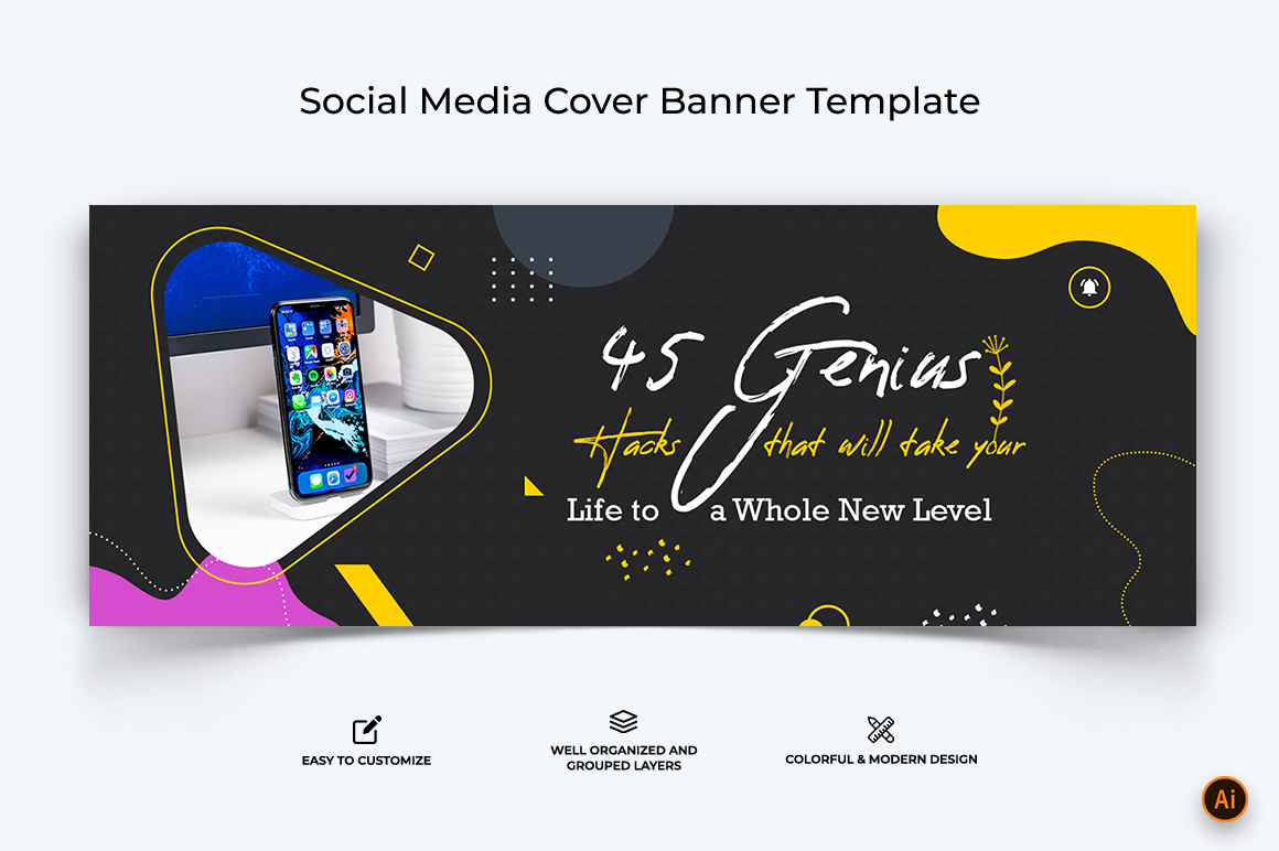 Mobile Tips Facebook Cover Banner Design-02