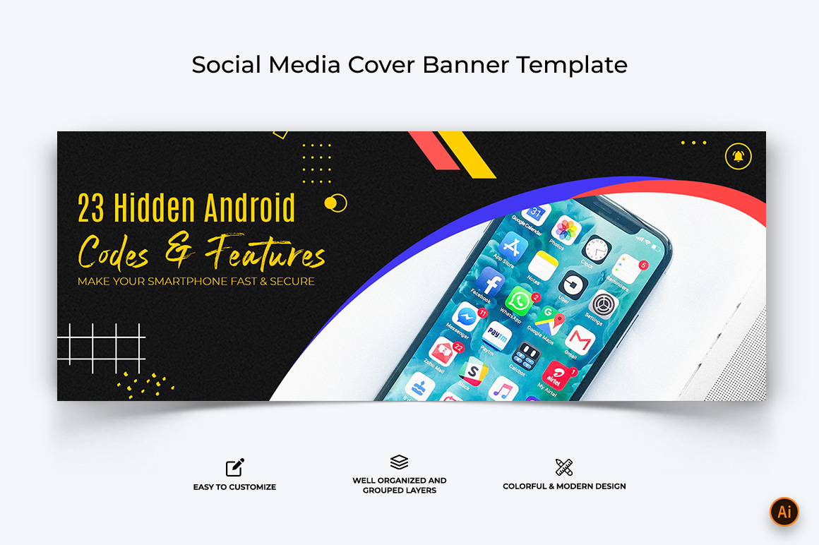 Mobile Tips Facebook Cover Banner Design-07