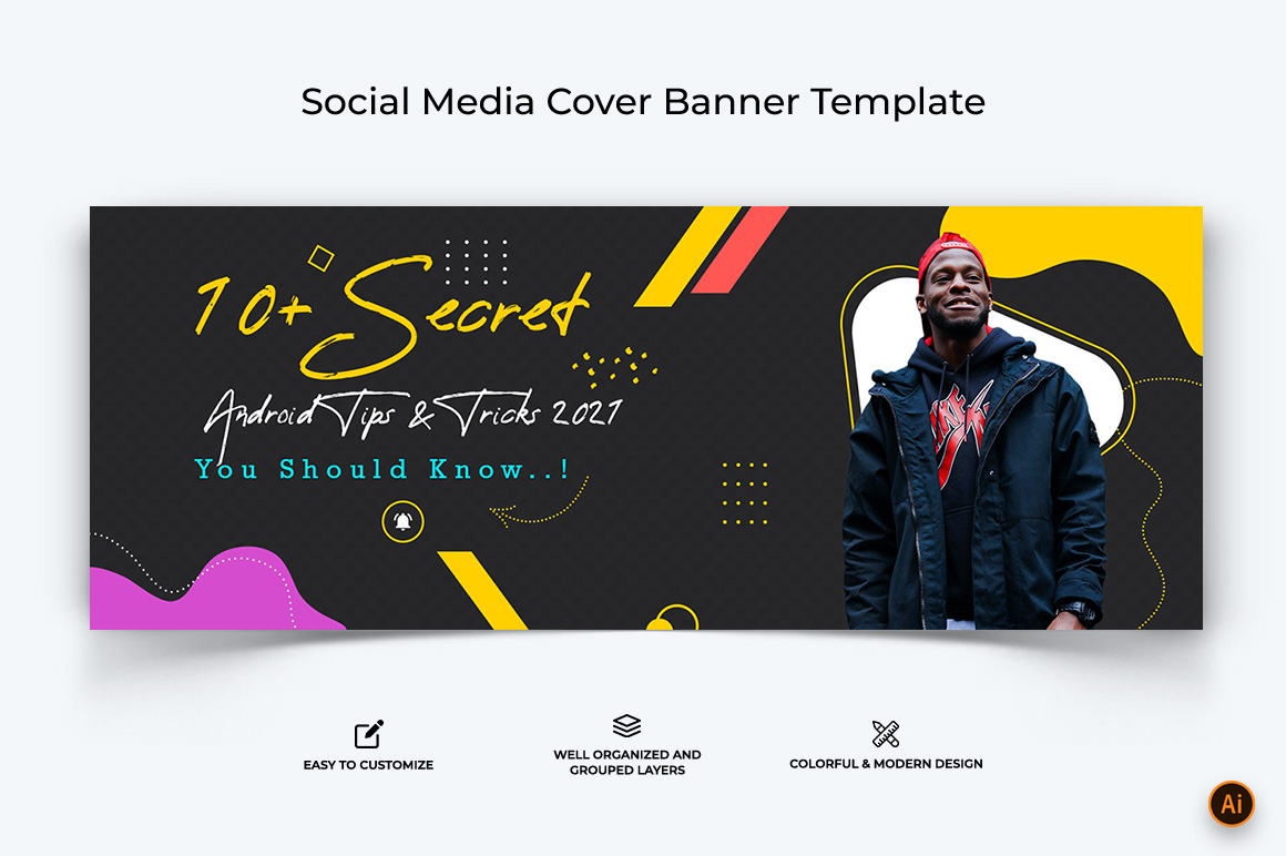 Mobile Tips Facebook Cover Banner Design-10