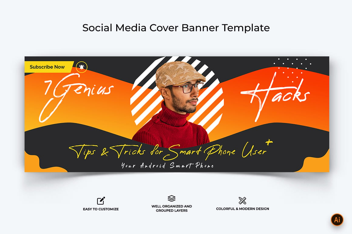 Mobile Tips Facebook Cover Banner Design-13