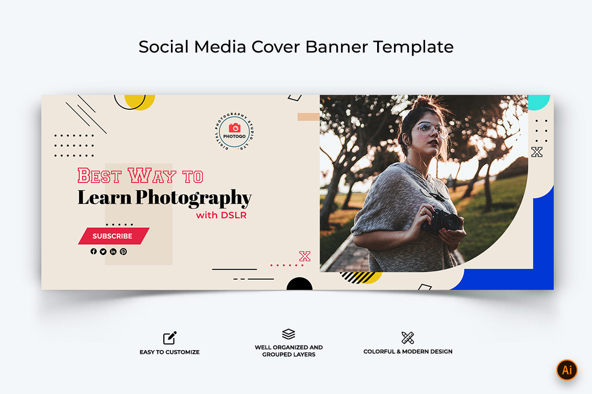 Photography Facebook Cover Banner Design-16