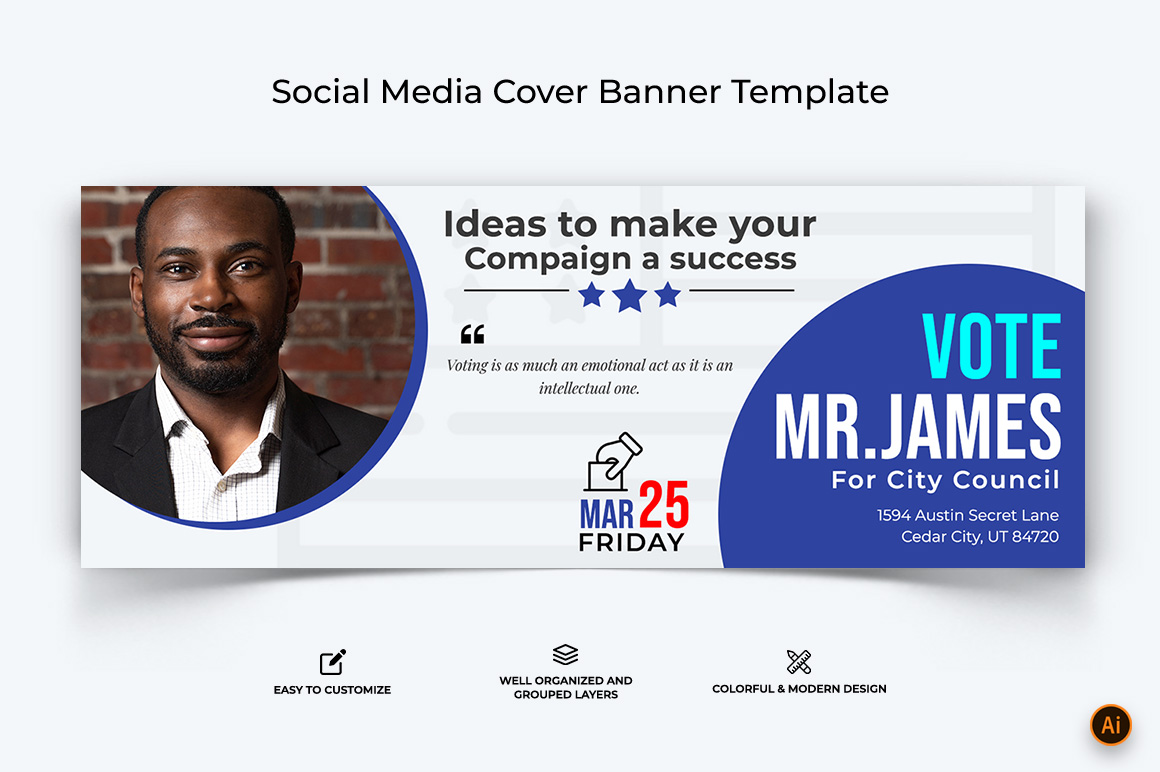 Political Campaign Facebook Cover Banner Design-01