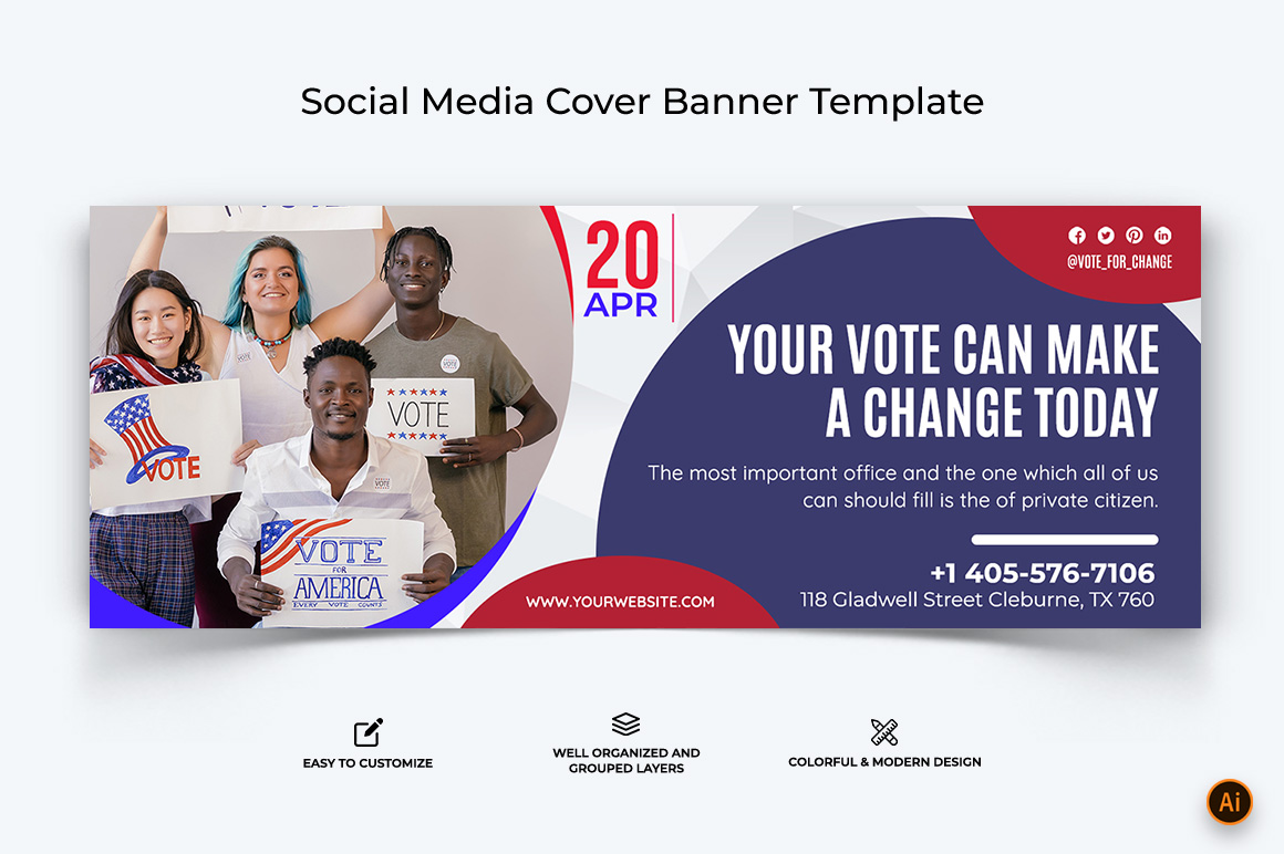 Political Campaign Facebook Cover Banner Design-04