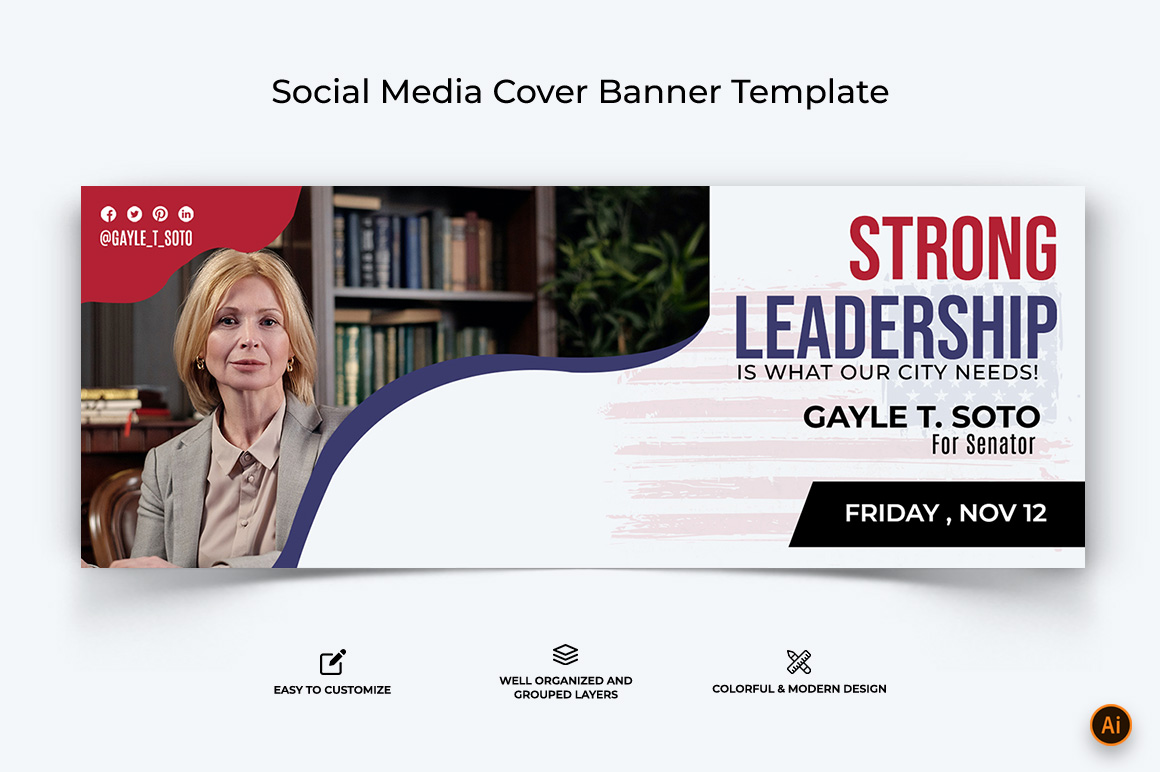 Political Campaign Facebook Cover Banner Design-09