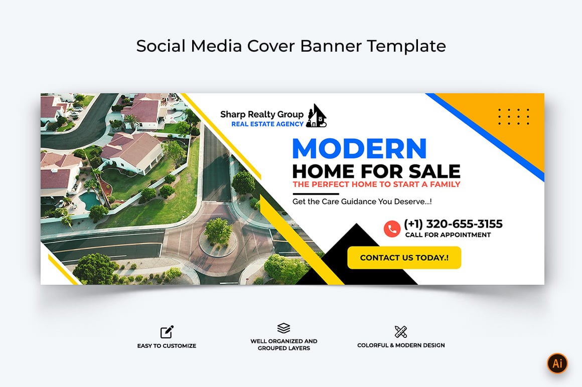 Real Estate Facebook Cover Banner Design-01