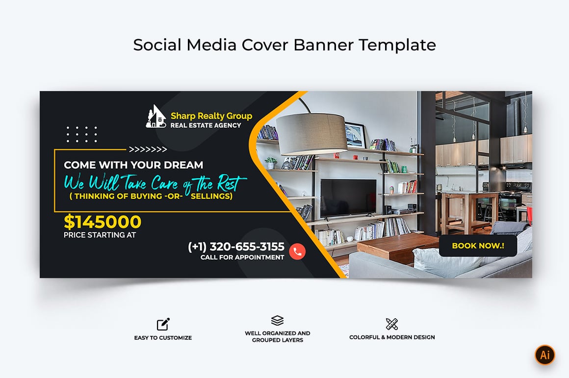 Real Estate Facebook Cover Banner Design-03