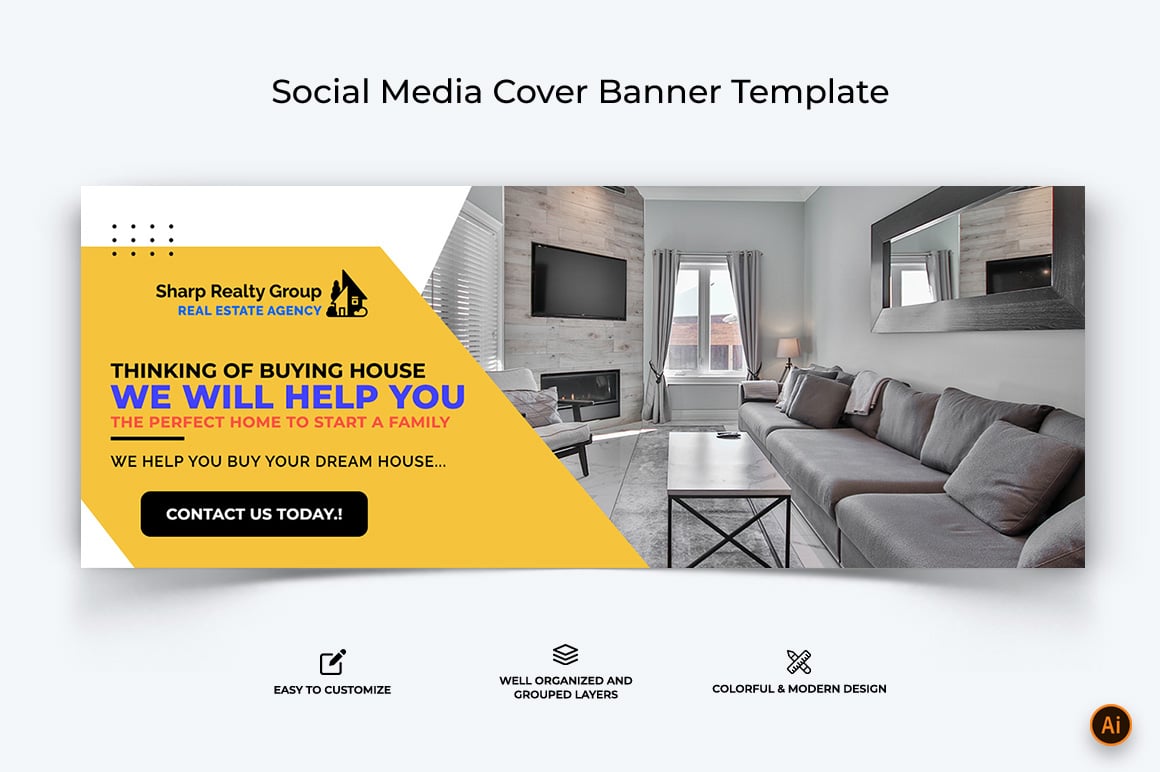 Real Estate Facebook Cover Banner Design-06