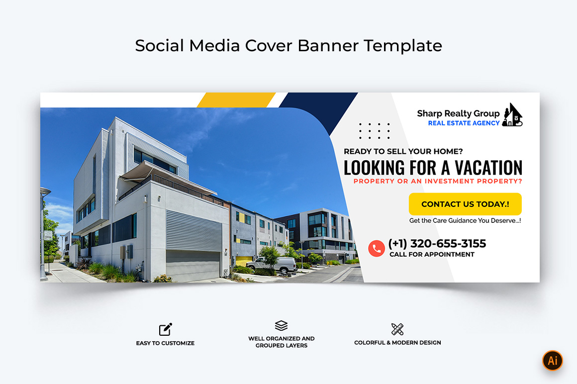 Real Estate Facebook Cover Banner Design-07