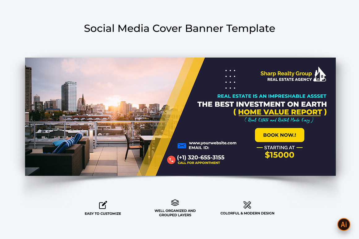 Real Estate Facebook Cover Banner Design-08