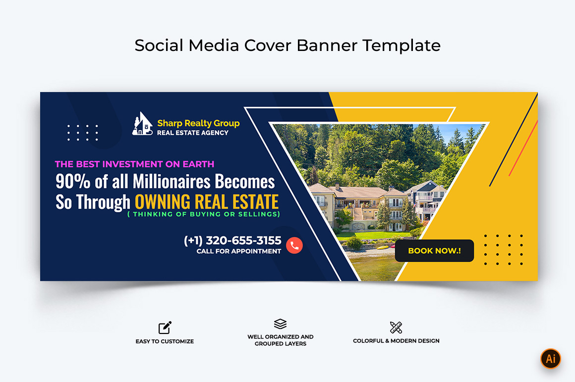 Real Estate Facebook Cover Banner Design-10