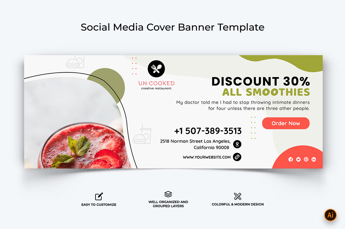 Restaurant and Food Facebook Cover Banner Design-03