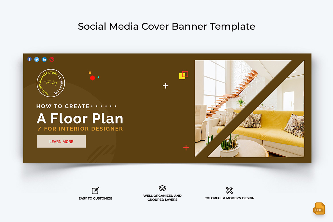 Architecture Facebook Cover Banner Design Template-001