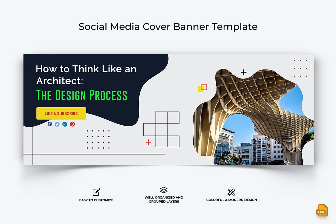 Architecture Facebook Cover Banner Design Template-012