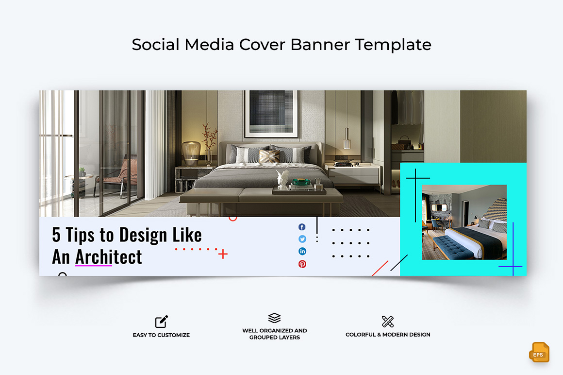 Architecture Facebook Cover Banner Design Template-013