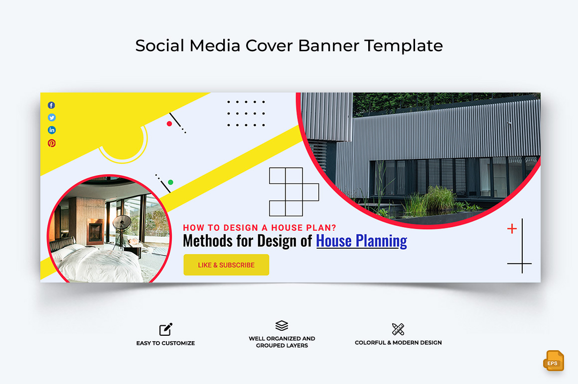 Architecture Facebook Cover Banner Design Template-014