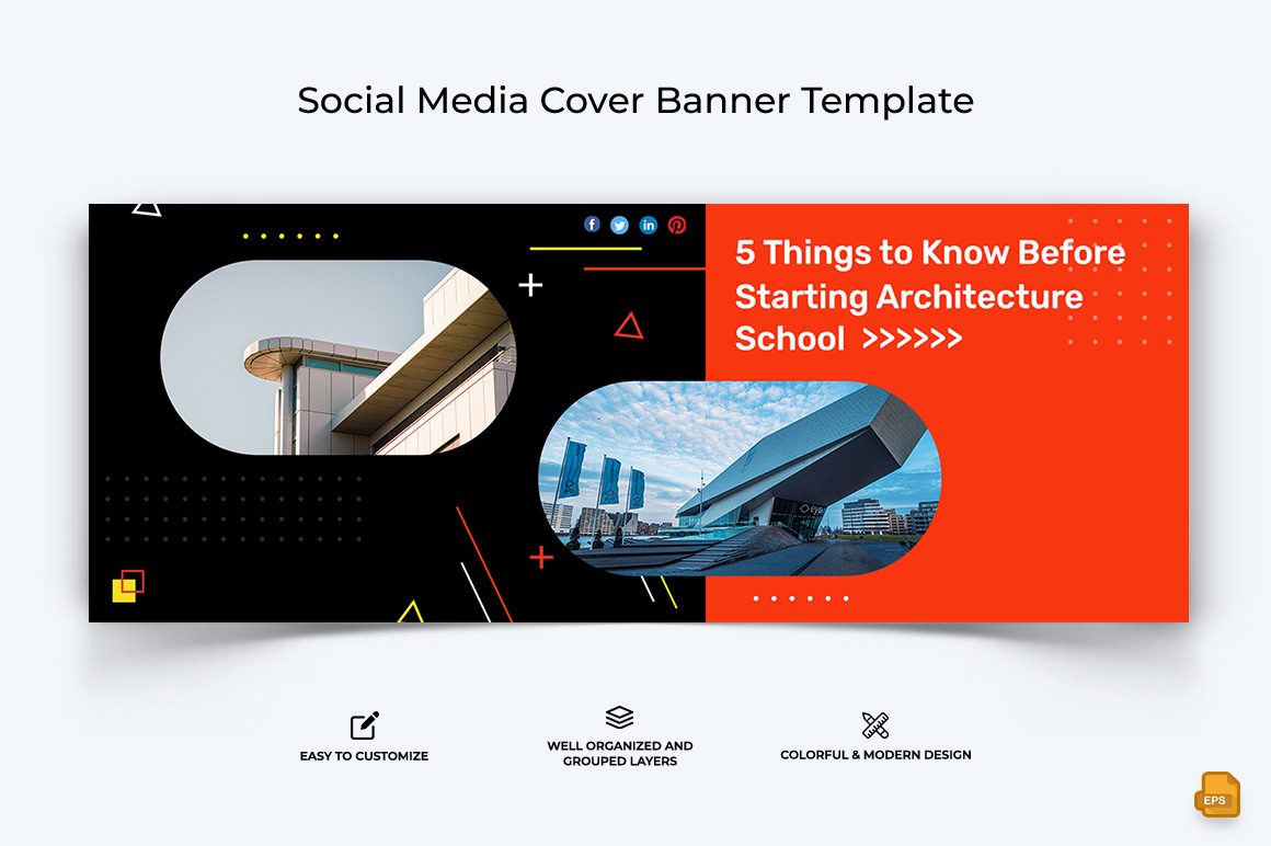 Architecture Facebook Cover Banner Design Template-018