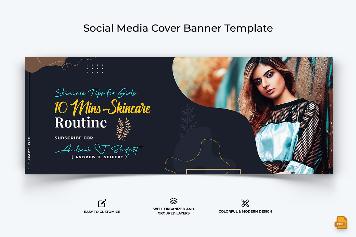 Beauty Tips Facebook Cover Banner Design-002