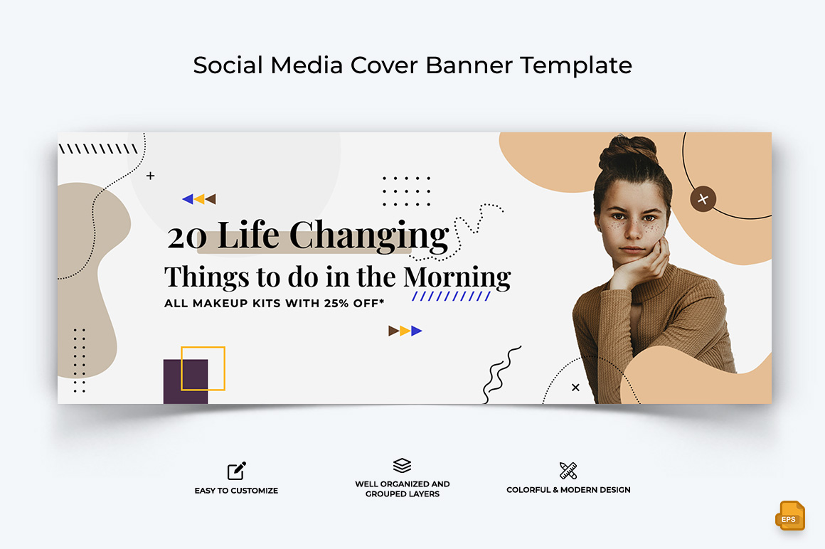 Beauty Tips Facebook Cover Banner Design-005