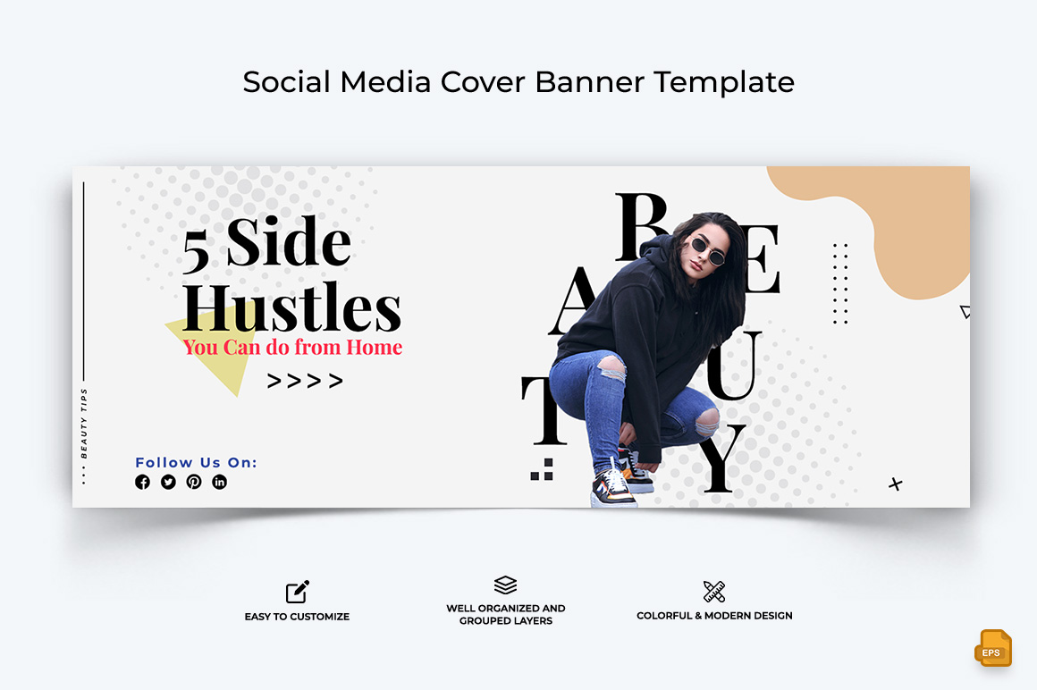 Beauty Tips Facebook Cover Banner Design-006