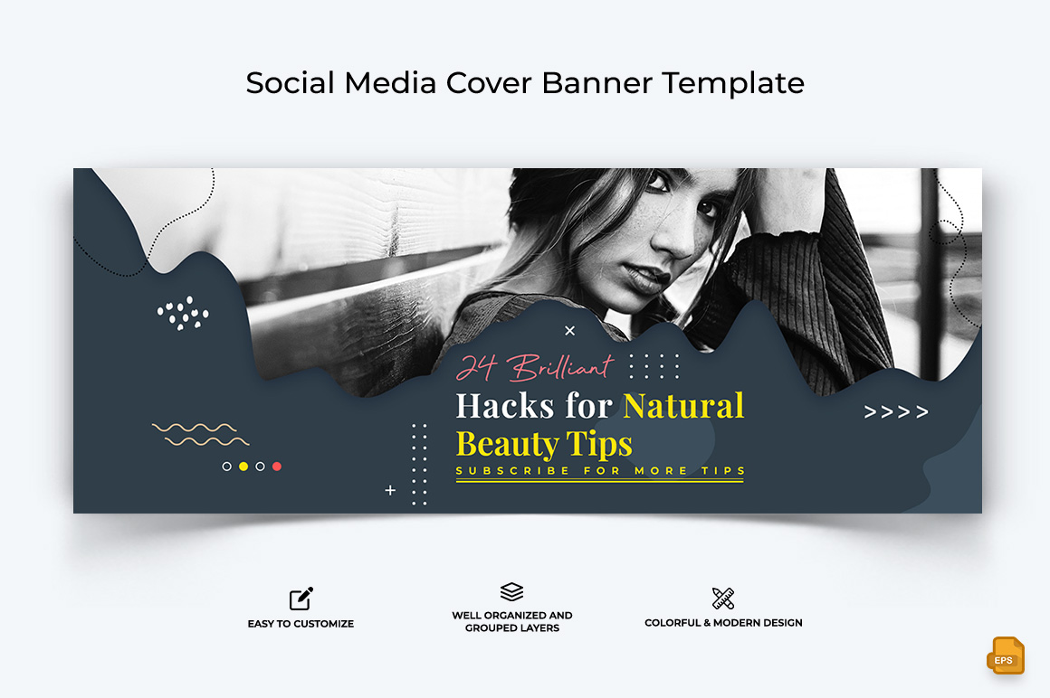 Beauty Tips Facebook Cover Banner Design-007