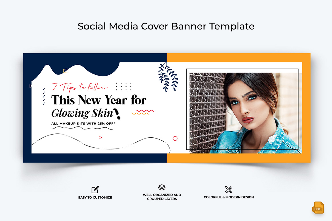 Beauty Tips Facebook Cover Banner Design-008