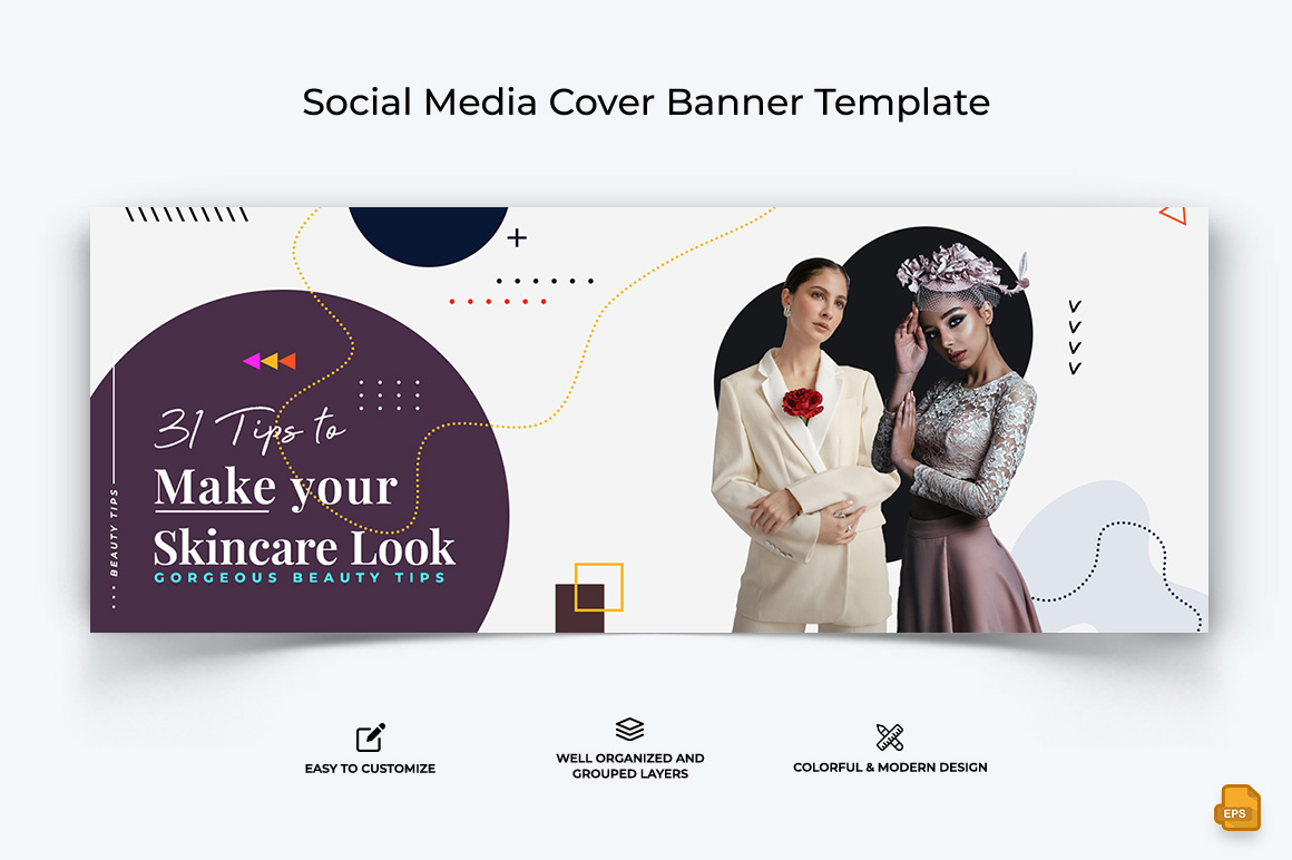 Beauty Tips Facebook Cover Banner Design-010