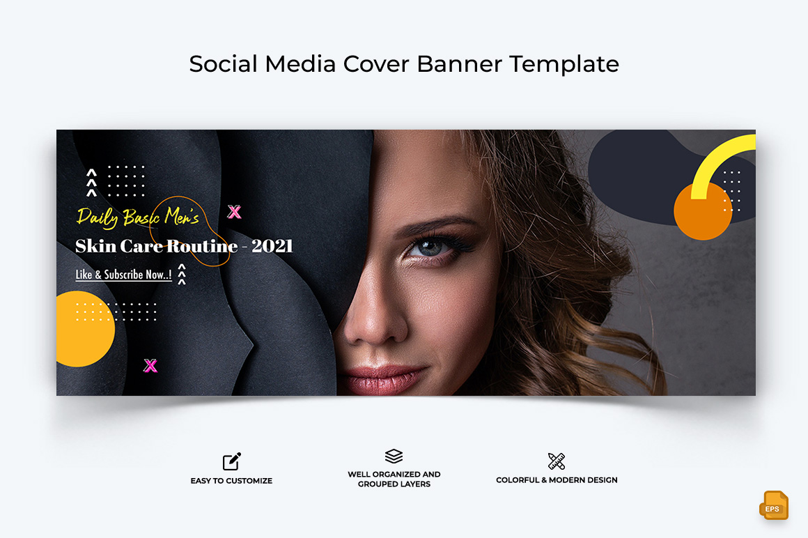 Beauty Tips Facebook Cover Banner Design-019