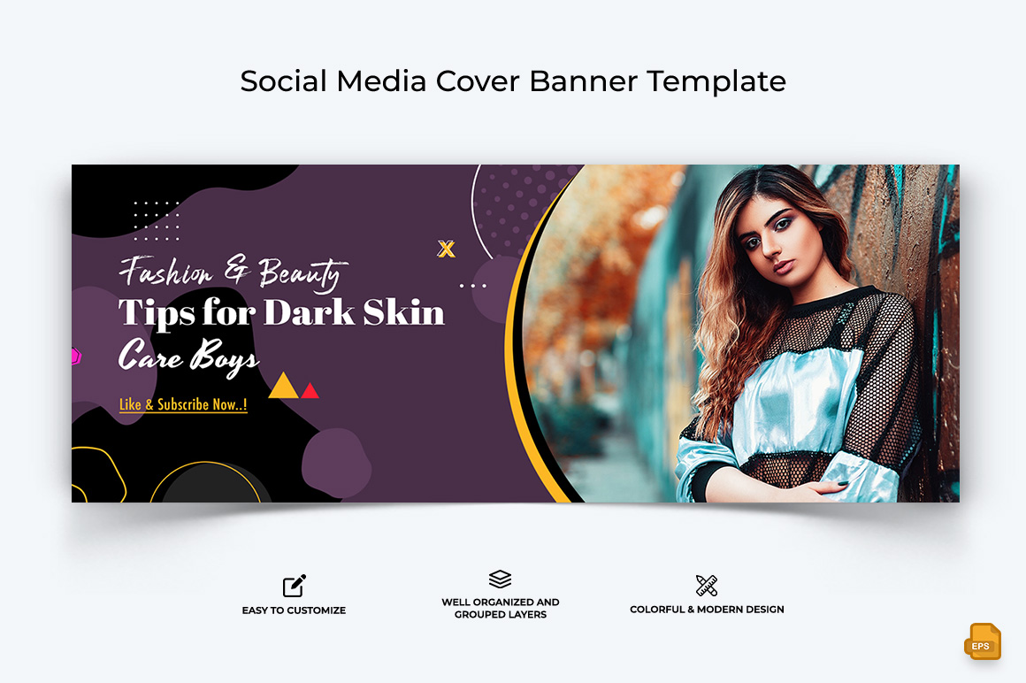 Beauty Tips Facebook Cover Banner Design-020