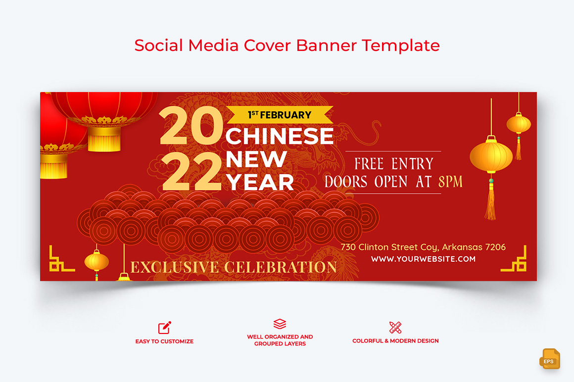 Chinese NewYear Facebook Cover Banner Design-011