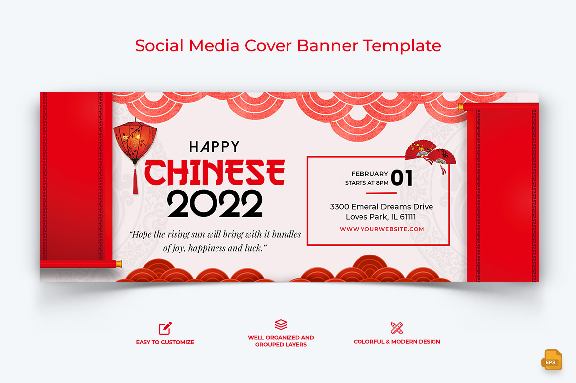 Chinese NewYear Facebook Cover Banner Design-015