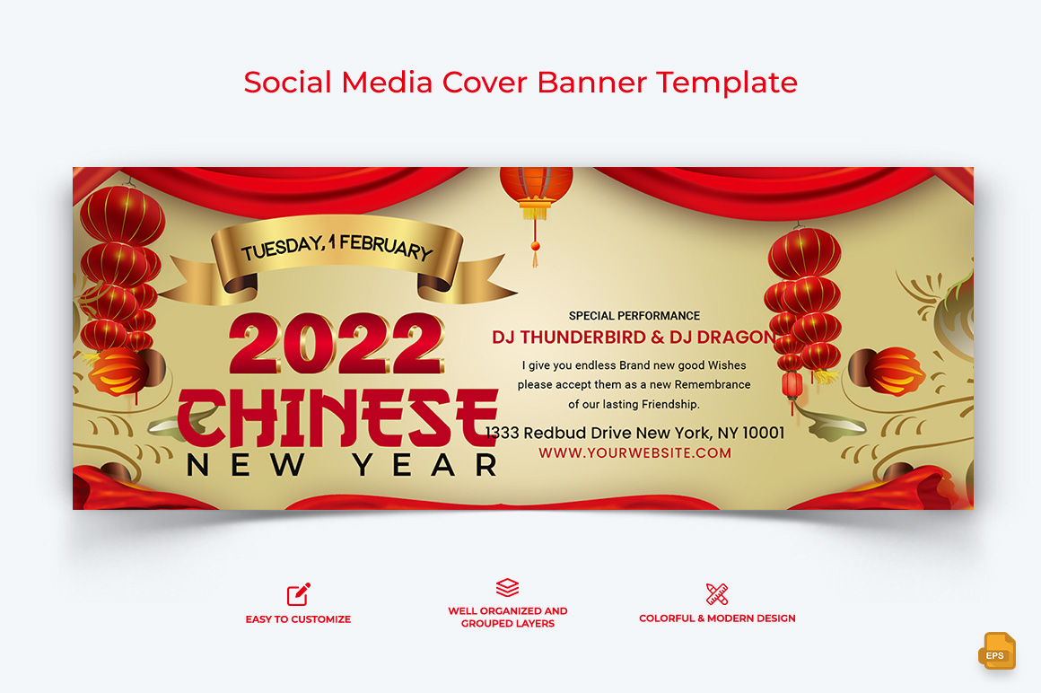 Chinese NewYear Facebook Cover Banner Design-016