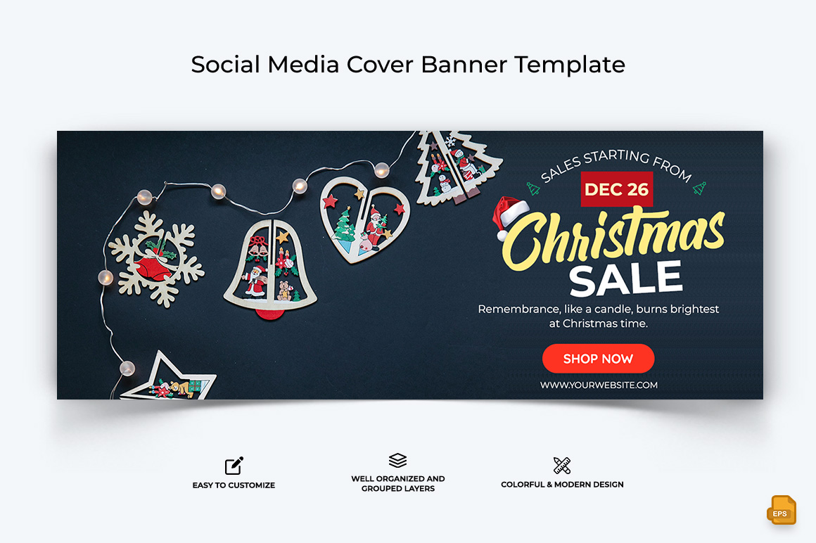 Christmas Sale Facebook Cover Banner Design-015