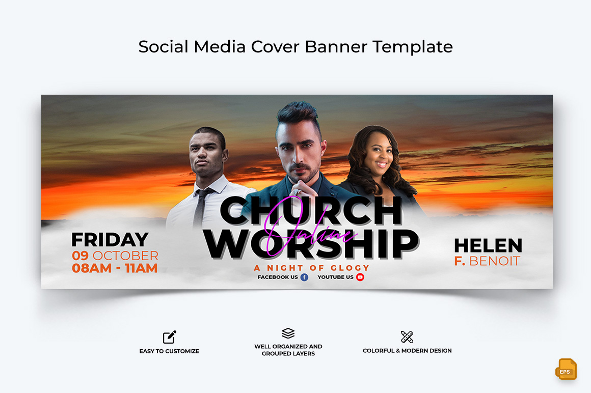 Church Speech Facebook Cover Banner Design-005