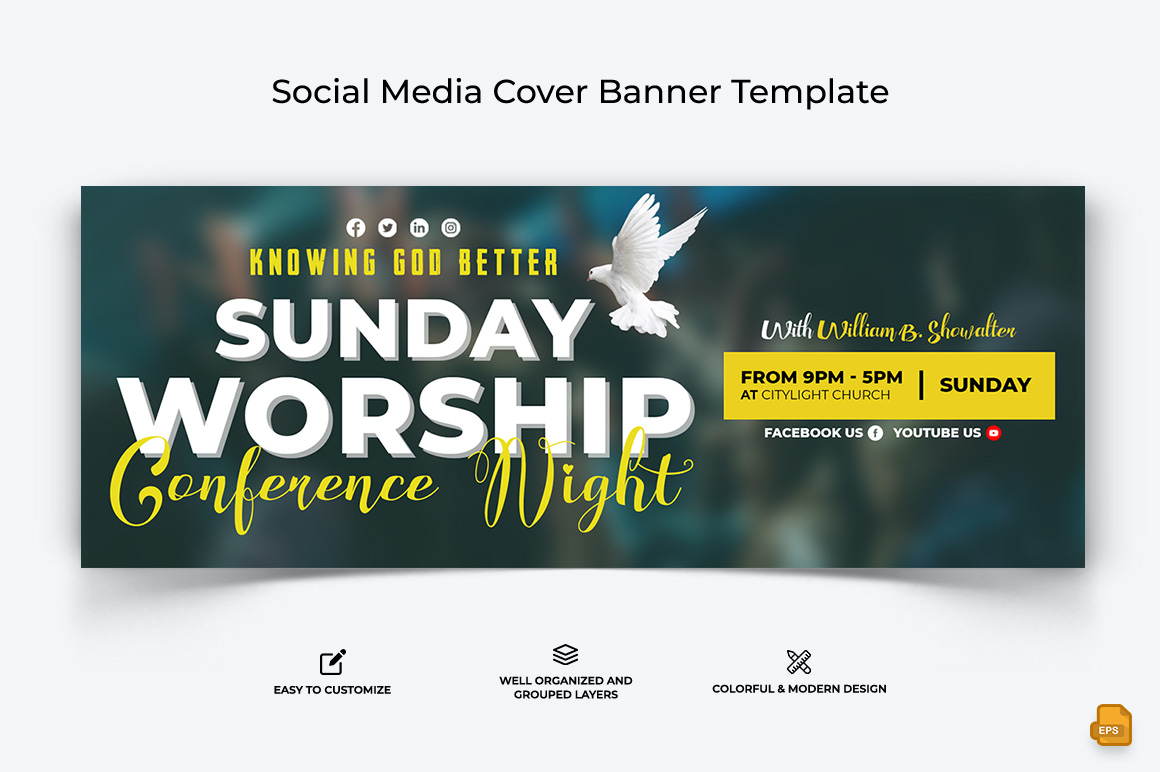 Church Speech Facebook Cover Banner Design-006