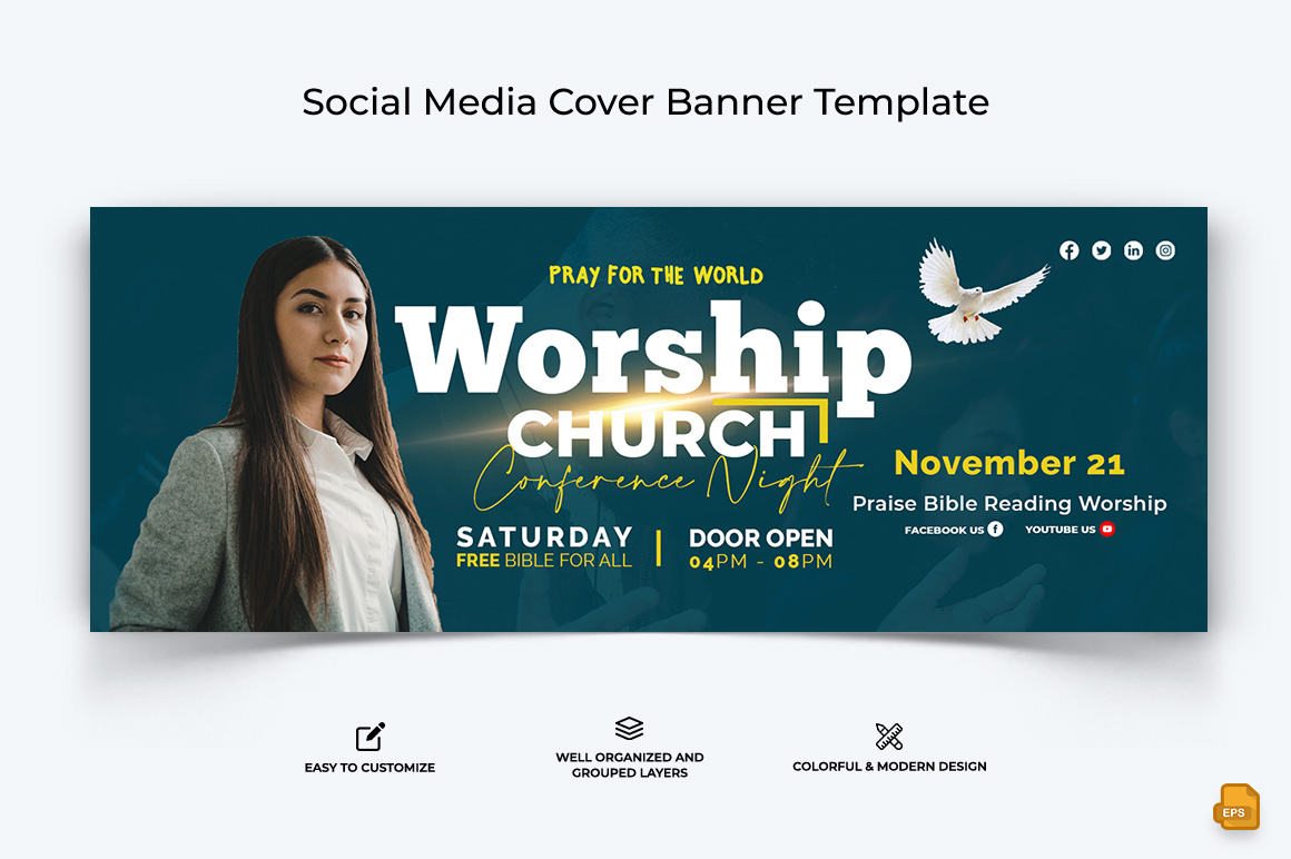 Church Speech Facebook Cover Banner Design-009