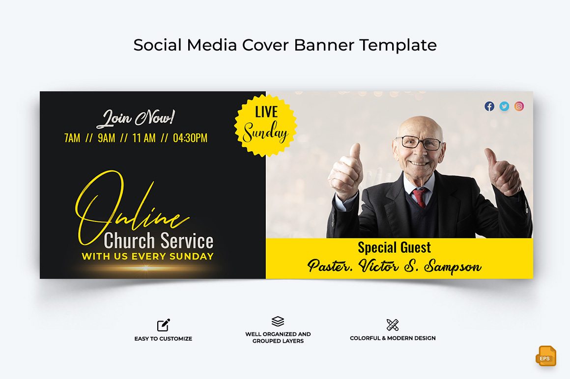 Church Speech Facebook Cover Banner Design-013