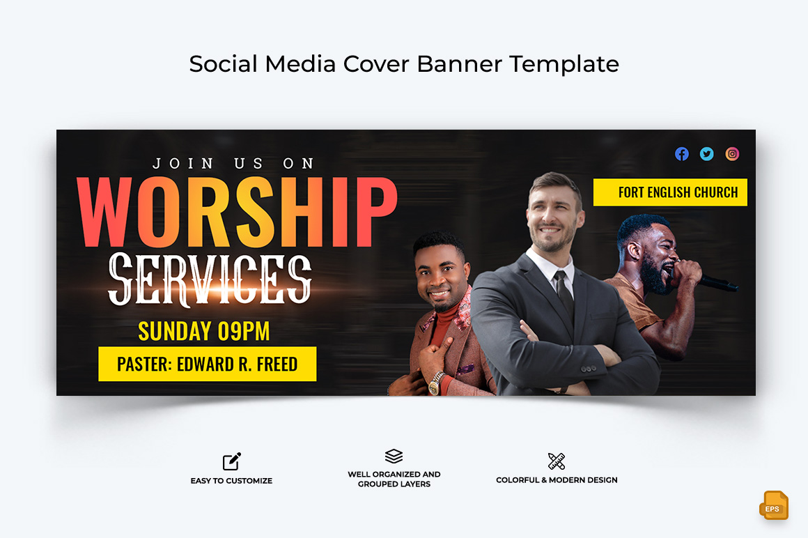 Church Speech Facebook Cover Banner Design-014