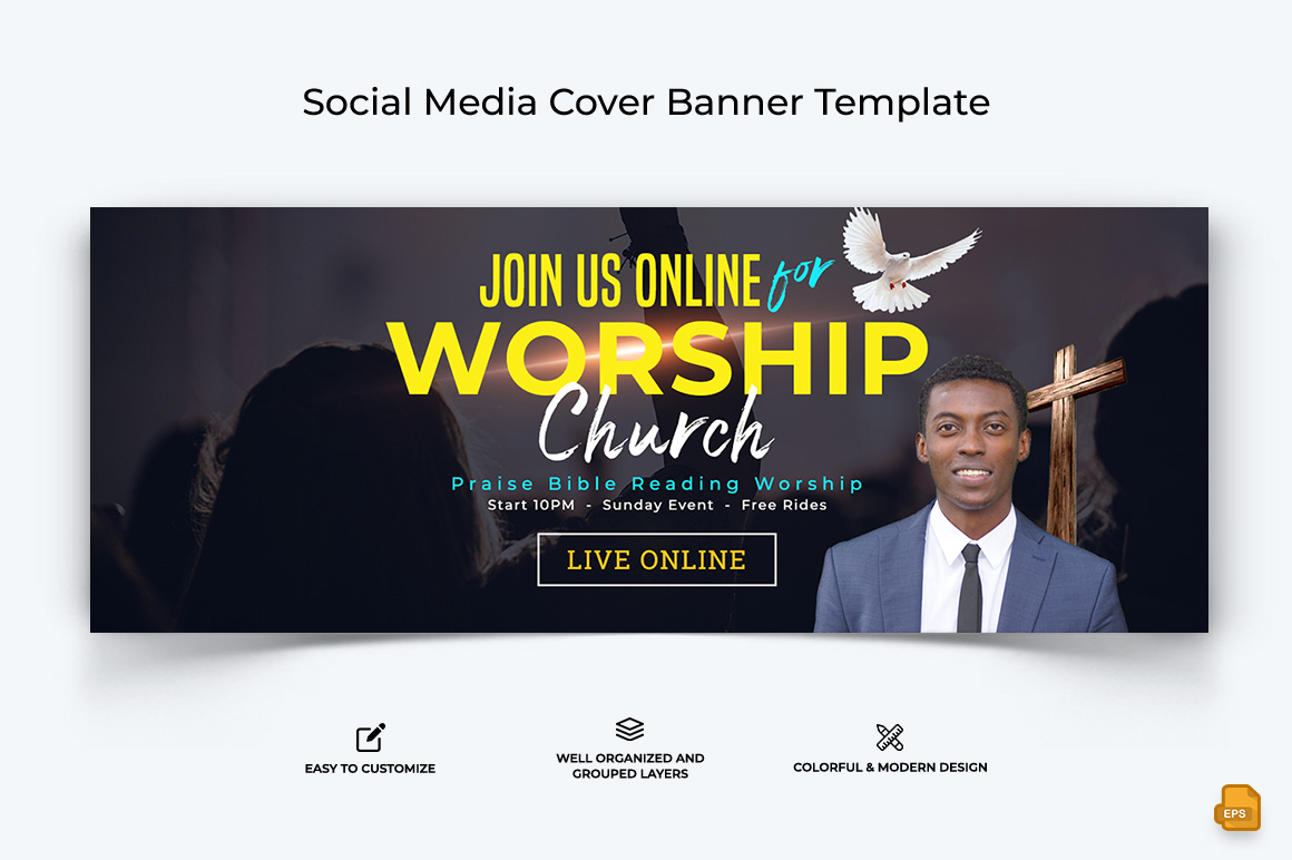 Church Speech Facebook Cover Banner Design-017