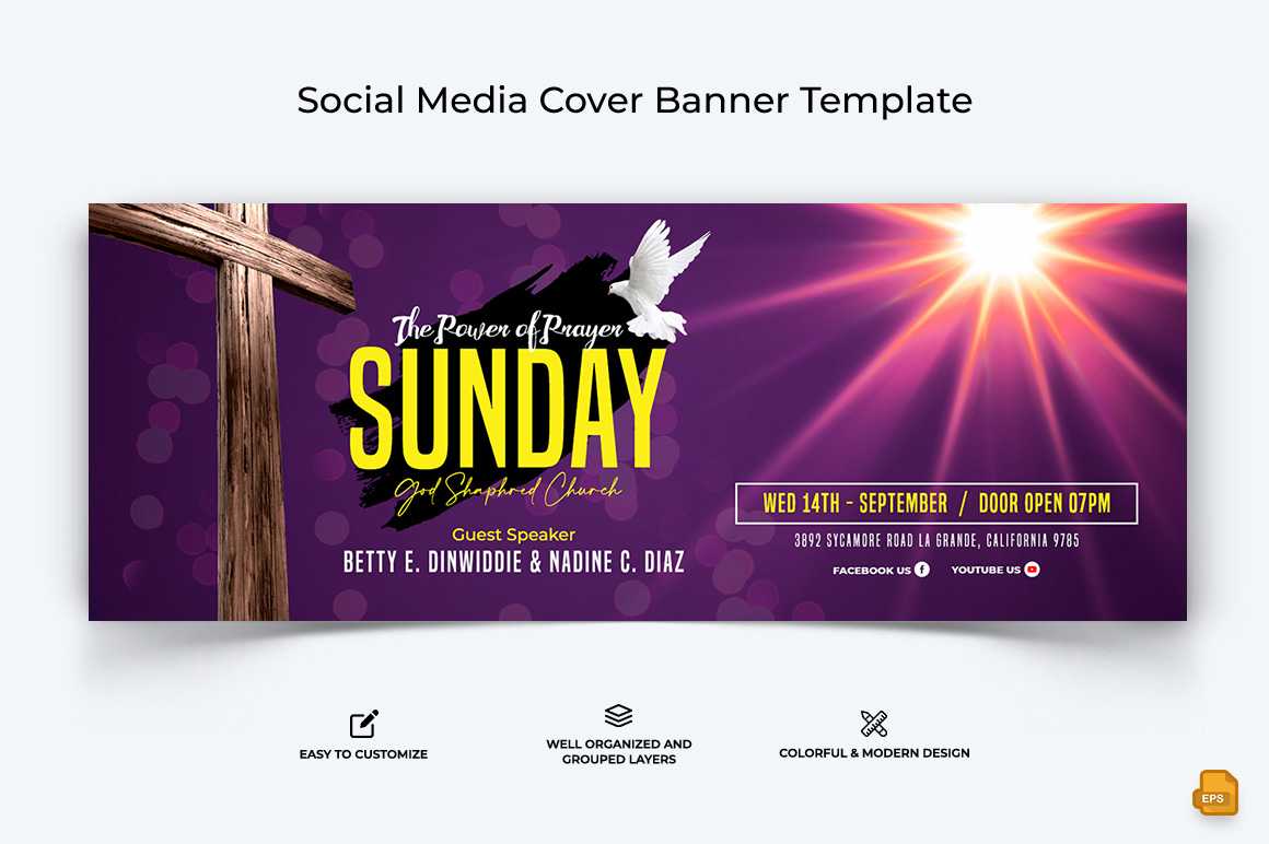 Church Speech Facebook Cover Banner Design-019