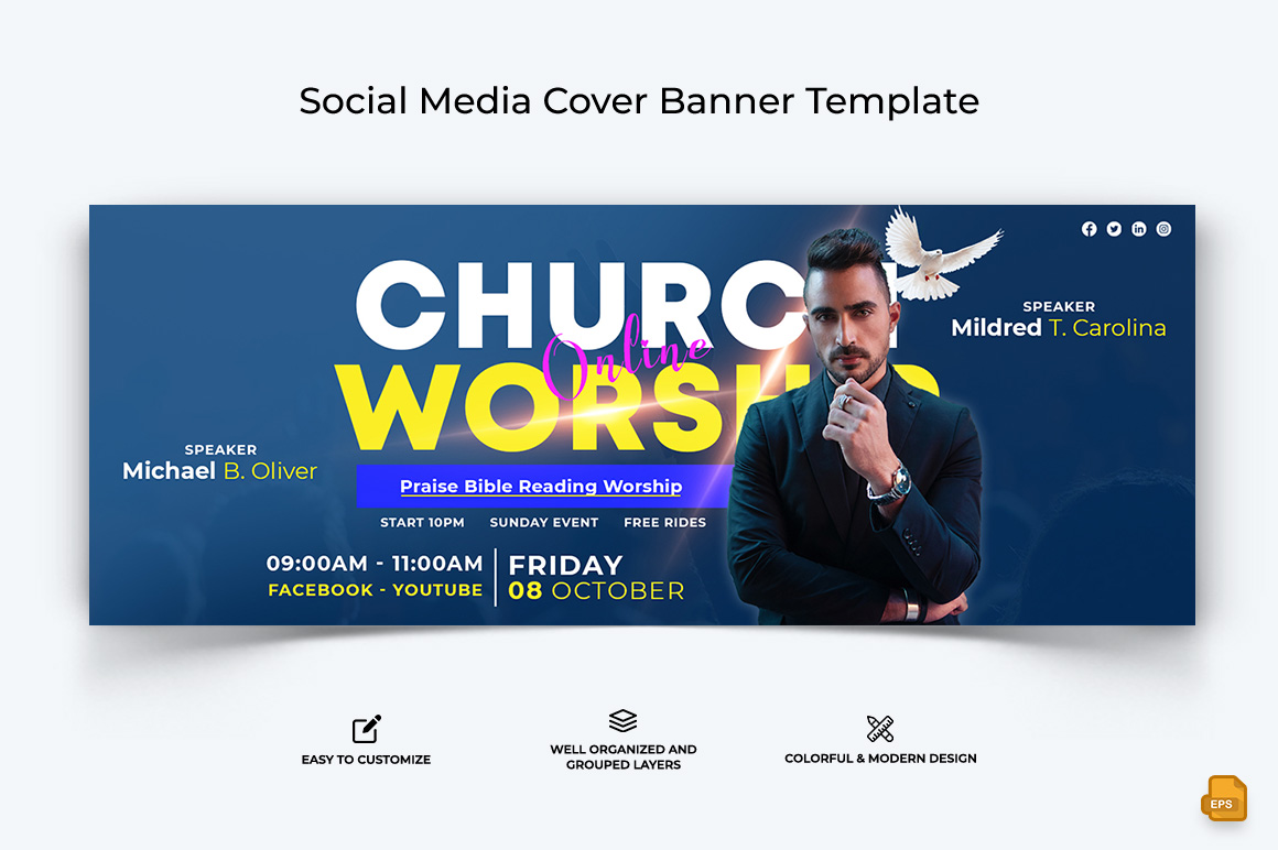 Church Speech Facebook Cover Banner Design-027